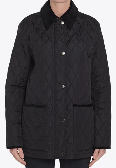 Burberry Country-style Quilted Jacket In Black