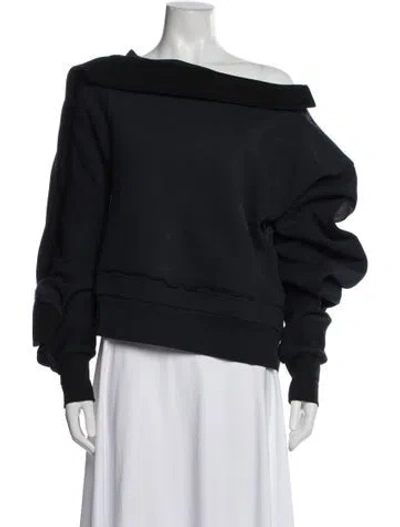 Pre-owned Burberry Cowl Neck Long Sleeve Sweatshirt In Blue