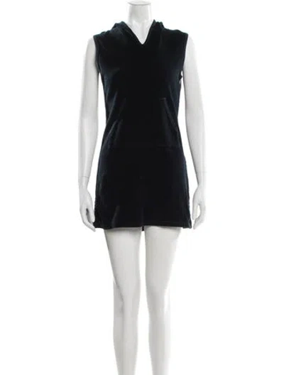 Pre-owned Burberry Cowl Neck Mini Dress In Blue