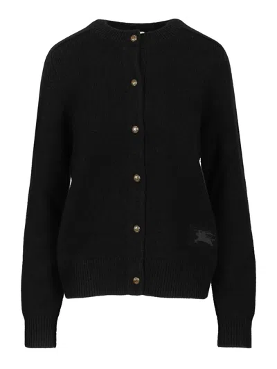Burberry Cashmere Cardigan In Black