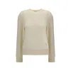 Burberry Cream Cashmere Cashmere Sweater In Neutral