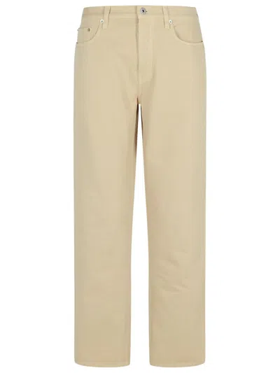 Burberry Cream Cotton Jeans In Beige