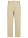 Burberry Cream Cotton Jeans Women In Cream