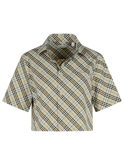 BURBERRY BURBERRY CREAM COTTON SHIRT