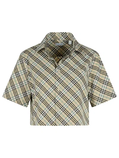 BURBERRY BURBERRY CREAM COTTON SHIRT WOMEN