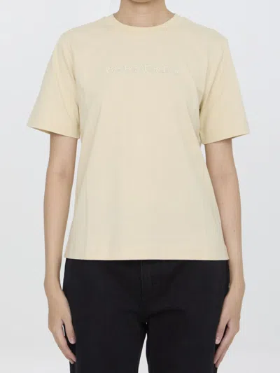 BURBERRY BURBERRY CREAM COTTON T-SHIRT