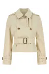 Burberry Belted Trench With Double-breasted Design And Epaulettes