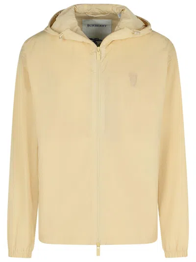 Burberry Cream Polyamide Jacket In Neutral