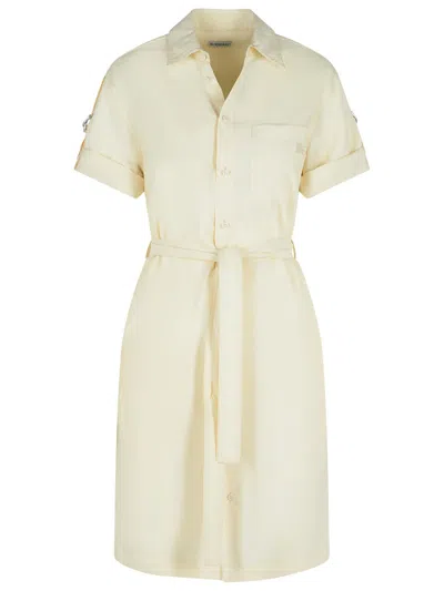 BURBERRY CREAM SILK BLEND DRESS