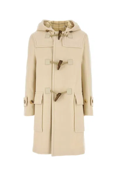 Burberry Women Cream Wool Blend Montgomery In Neutral