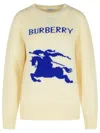 Burberry Cream Wool Blend Sweater In Beige