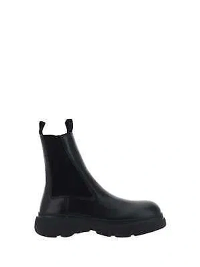 Pre-owned Burberry Creeper Chelsea Boots In Black