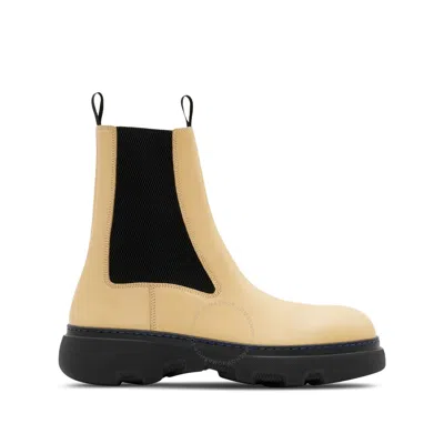BURBERRY BURBERRY CREEPER CHELSEA LEATHER BOOTS
