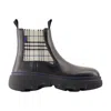 Burberry Creeper Chelsea Low Ankle Boots For Women In Black