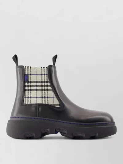 Burberry Creeper Chelsea Low Ankle Boots Leather In Multi