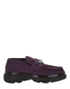 Burberry Creeper Clamp Suede Loafers In Purple