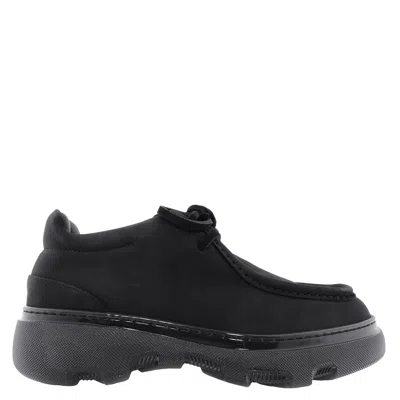 Burberry Creeper Lace-up Derby Boots In Black