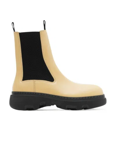 BURBERRY CREEPER LEATHER CHELSEA BOOTS