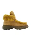 Burberry Creeper Shearling Boots In Yellow