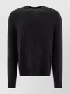 Burberry Crew Neck Cashmere Sweater With Textured Knit