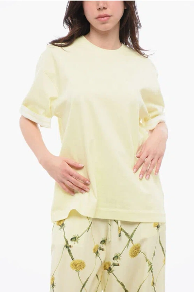 Burberry Crew Neck Dropped Shoulder Cotton T-shirt