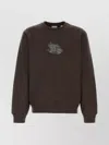 Burberry Brown Paisley Ekd Cotton Blend Sweatshirt In Brown