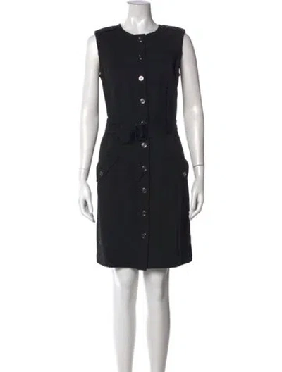 Pre-owned Burberry Crew Neck Knee-length Dress In Black
