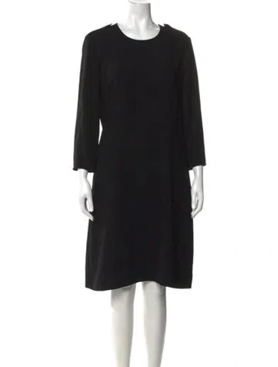 Pre-owned Burberry Crew Neck Knee-length Dress In Black