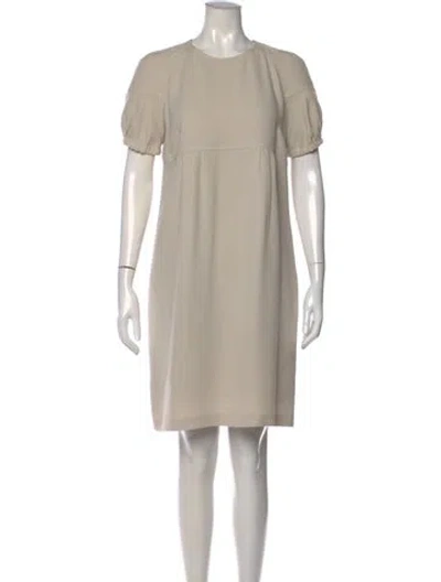 Pre-owned Burberry Crew Neck Knee-length Dress In Neutral