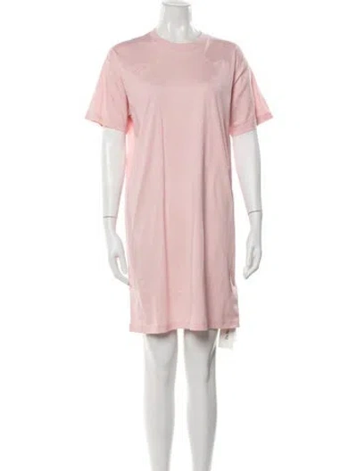 Pre-owned Burberry Crew Neck Knee-length Dress W/ Tags In Pink