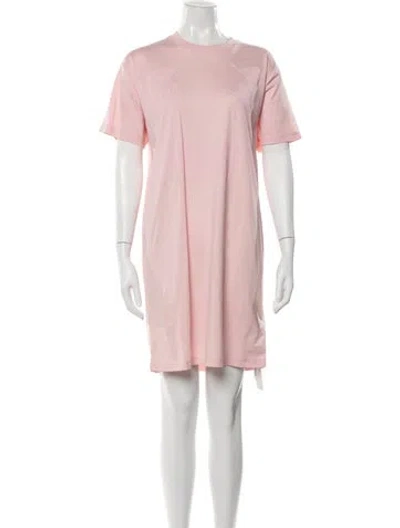 Pre-owned Burberry Crew Neck Knee-length Dress W/ Tags In Pink