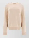 Burberry Wool Crew Neck Sweater Knitwear Beige In Neutral