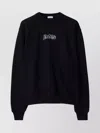 Burberry Black Logo Cotton Blend Sweatshirt In Black