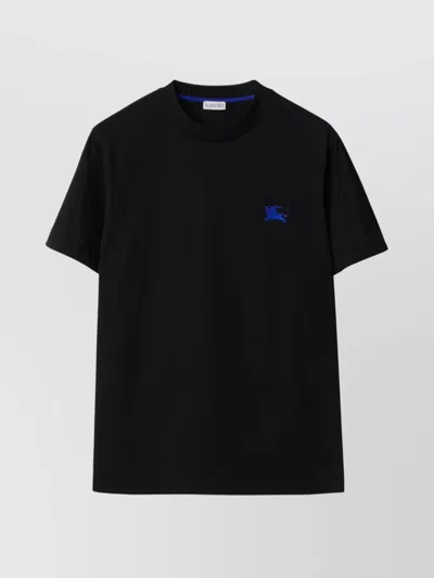 Burberry Crew Neck Logo T-shirt In Black