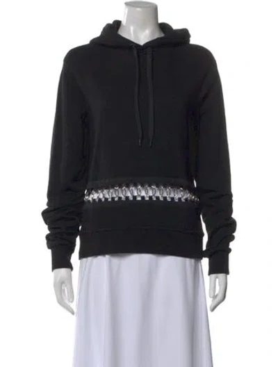 Pre-owned Burberry Crew Neck Long Sleeve Hoodie In Black