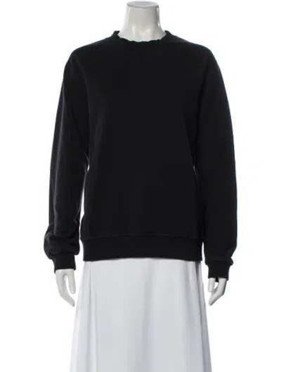 Pre-owned Burberry Crew Neck Long Sleeve Sweatshirt In Black