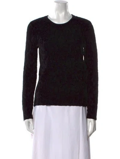 Pre-owned Burberry Crew Neck Long Sleeve Sweatshirt In Black
