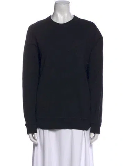 Pre-owned Burberry Crew Neck Long Sleeve Sweatshirt In Black