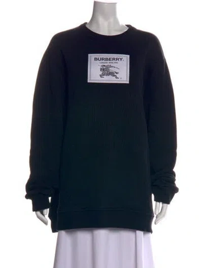 Pre-owned Burberry Crew Neck Long Sleeve Sweatshirt In Black