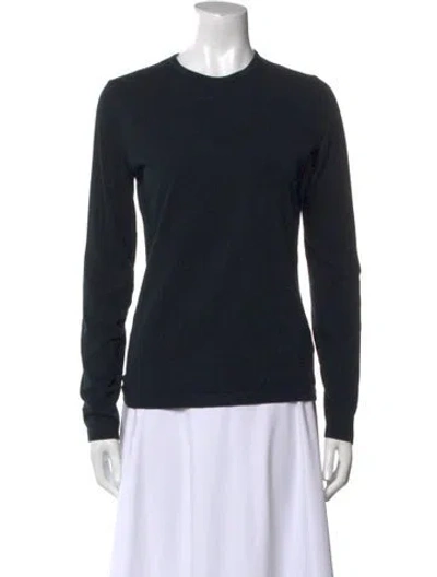 Pre-owned Burberry Crew Neck Long Sleeve Sweatshirt In Blue