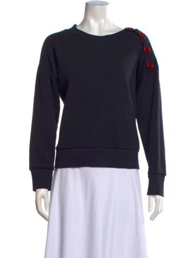 Pre-owned Burberry Crew Neck Long Sleeve Sweatshirt In Blue