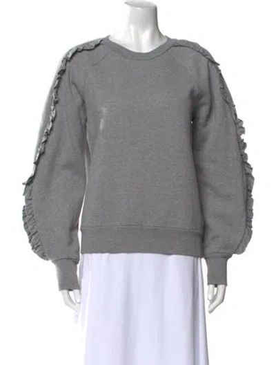 Pre-owned Burberry Crew Neck Long Sleeve Sweatshirt In Gray