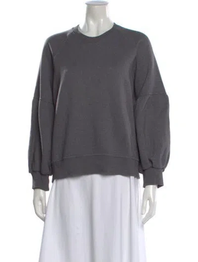 Pre-owned Burberry Crew Neck Long Sleeve Sweatshirt In Gray