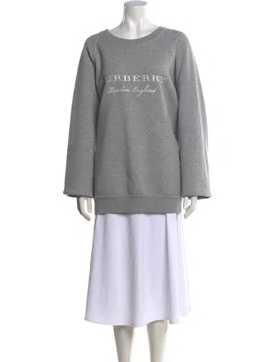 Pre-owned Burberry Crew Neck Long Sleeve Sweatshirt In Grey