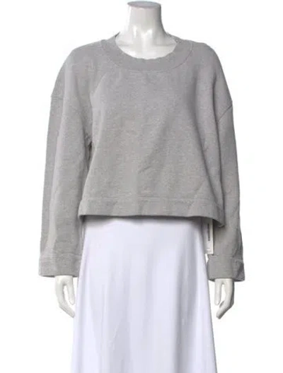 Pre-owned Burberry Crew Neck Long Sleeve Sweatshirt In Grey