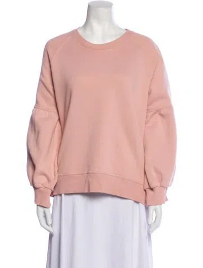 Pre-owned Burberry Crew Neck Long Sleeve Sweatshirt In Pink