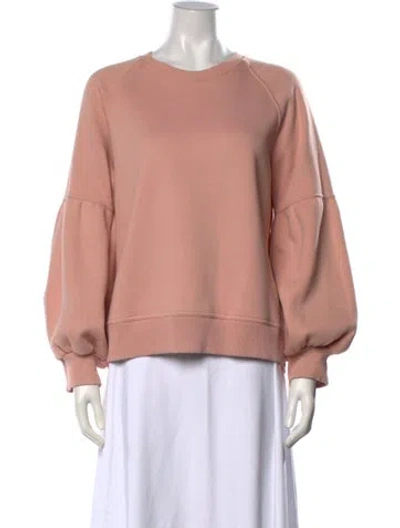 Pre-owned Burberry Crew Neck Long Sleeve Sweatshirt In Pink