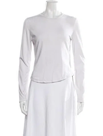 Pre-owned Burberry Crew Neck Long Sleeve T-shirt In Neutrals