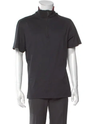 Pre-owned Burberry Crew Neck Short Sleeve Polo Shirt In Black