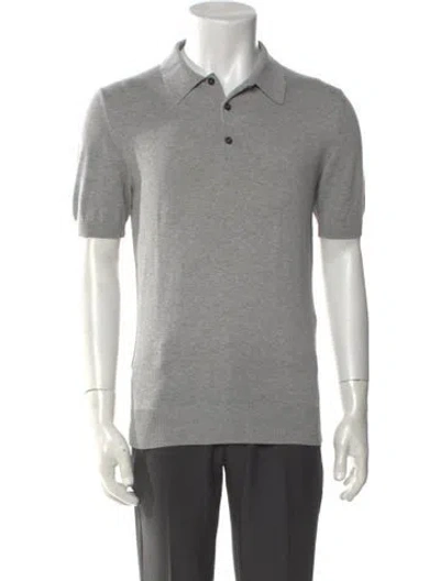Pre-owned Burberry Crew Neck Short Sleeve Polo Shirt In Neutral